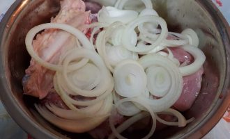 Лук кольцами для шашлыка